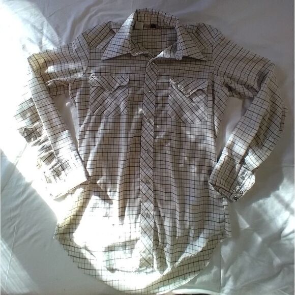 LAZY K VINTAGE WESTERN FORM FITTED SHIRT SIZE 15/34 5005 PEARL SNAP - Picture 1 of 7